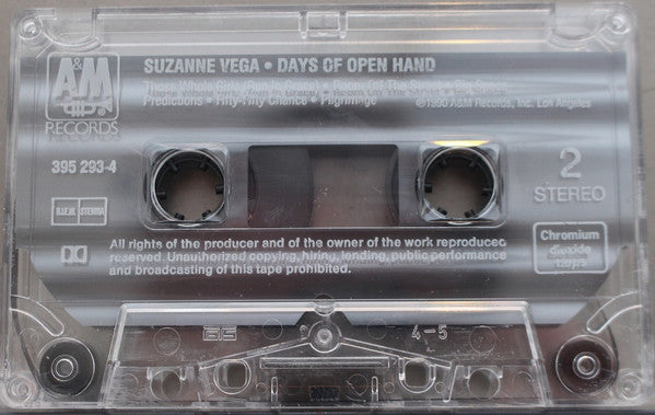 Suzanne Vega : Days Of Open Hand (Cass, Album)
