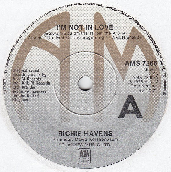 Richie Havens : I'm Not In Love (7", Single)