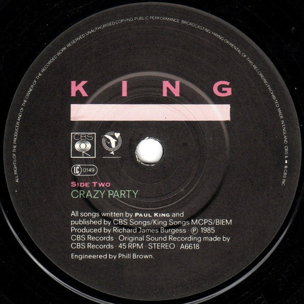 King : The Taste Of Your Tears (7", Single)