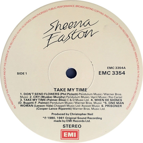 Sheena Easton : Take My Time (LP, Album)