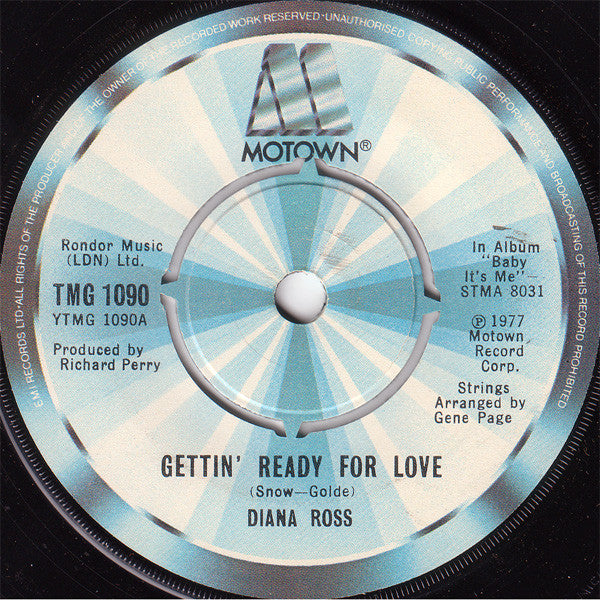 Diana Ross : Gettin' Ready For Love (7", Single)