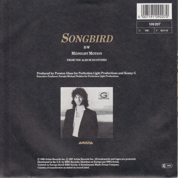 Kenny G (2) : Songbird (7", Single)