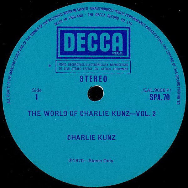 Charlie Kunz : The World Of Charlie Kunz Vol. 2 (LP, Comp)