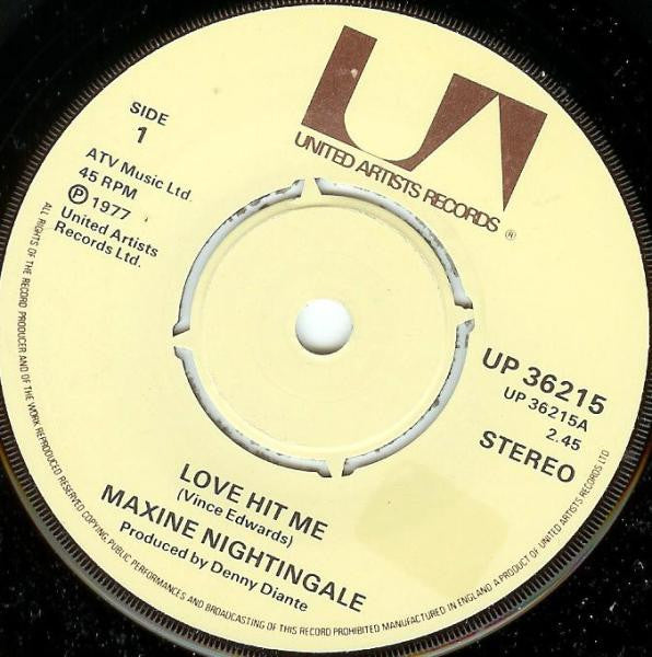 Maxine Nightingale : Love Hit Me (7", Single)