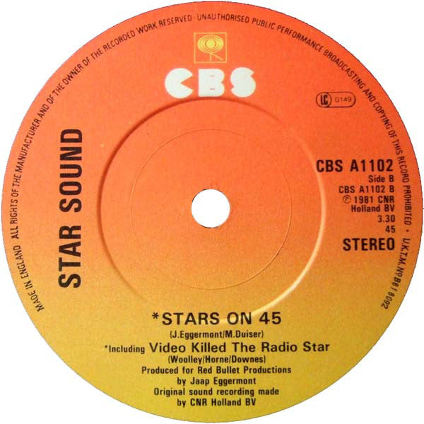 Stars On 45 : Stars On 45 (7", Single, Pap)