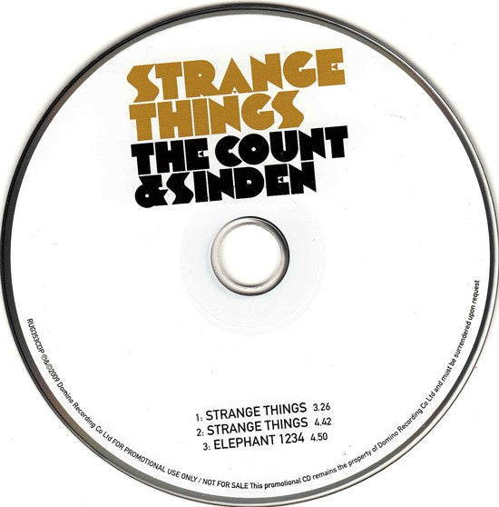 Sinden & Count Of Monte Cristal : Strange Things (CD, Single, Promo)