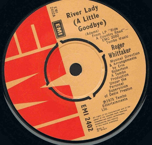 Roger Whittaker : River Lady (A Little Goodbye) (7")