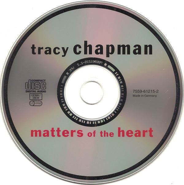 Tracy Chapman : Matters Of The Heart (CD, Album, RE)