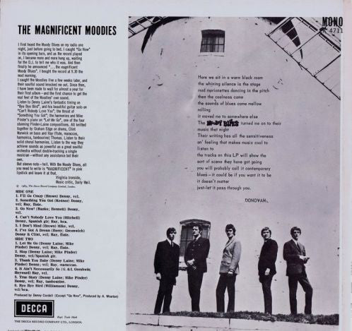 The Moody Blues : The Magnificent Moodies (LP, Album, Mono)