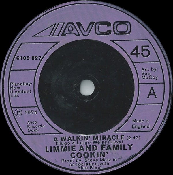 Limmie & Family Cookin' : A Walkin' Miracle (7", Single, Sma)