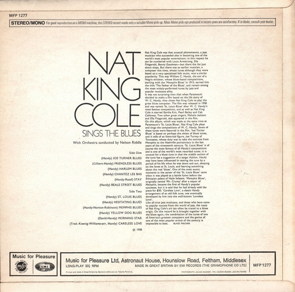 Nat King Cole : Sings The Blues (LP)
