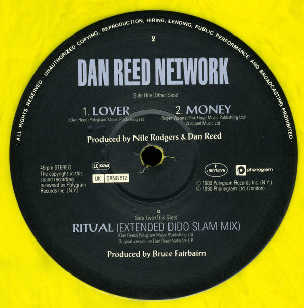 Dan Reed Network : Lover / Money (12", Single, Ltd, Yel)
