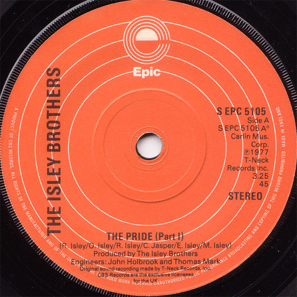 The Isley Brothers : The Pride (7", Single)