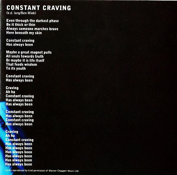 k.d. lang : Constant Craving (CD, Single, Col)