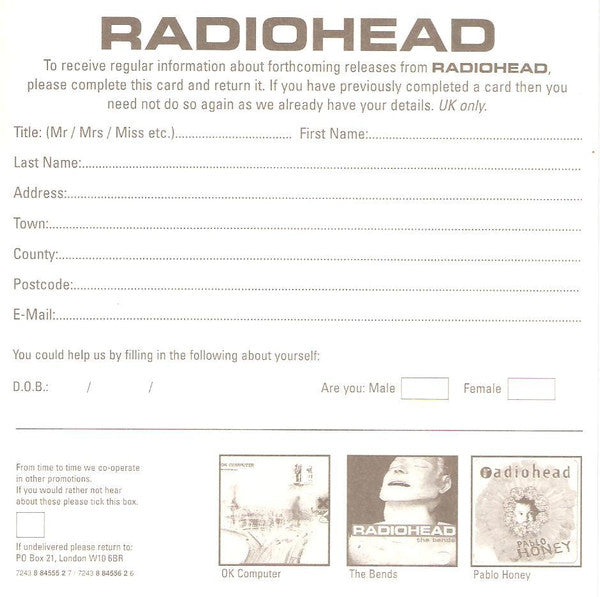 Radiohead : Karma Police (CD, Single, CD2)
