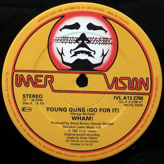 Wham! : Young Guns (Go For It) (12", Single)