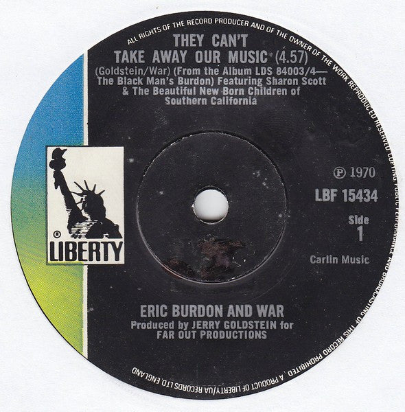 Eric Burdon & War : They Can't Take Away Our Music (7", Single)