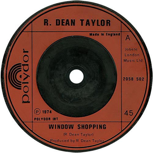 R. Dean Taylor : Window Shopping (7", Single)