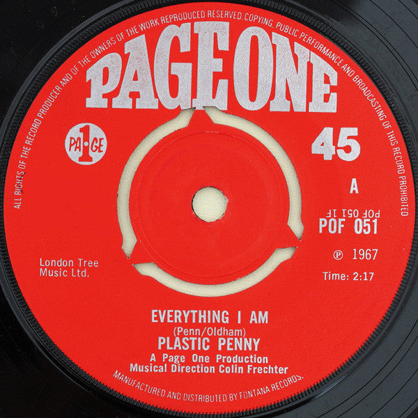 Plastic Penny : Everything I Am (7", Single, Kno)