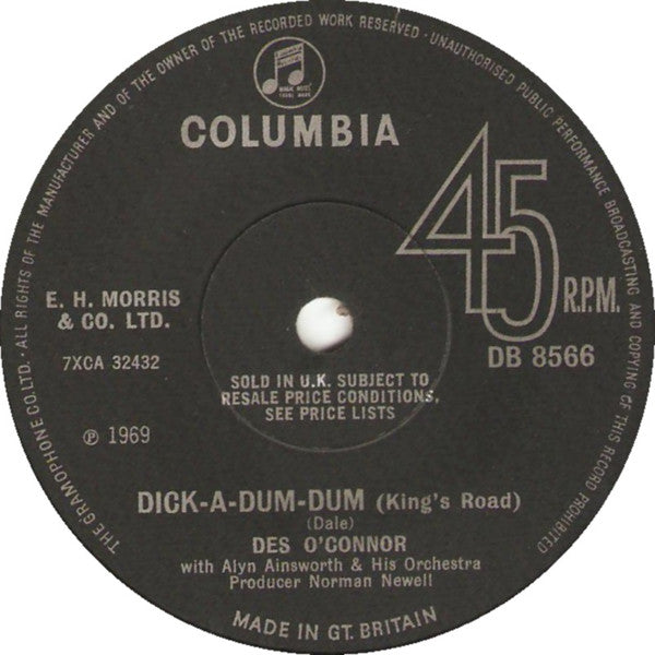 Des O'Connor With The Alyn Ainsworth Orchestra : Dick-A-Dum-Dum (King's Road) (7", Single, Sol)