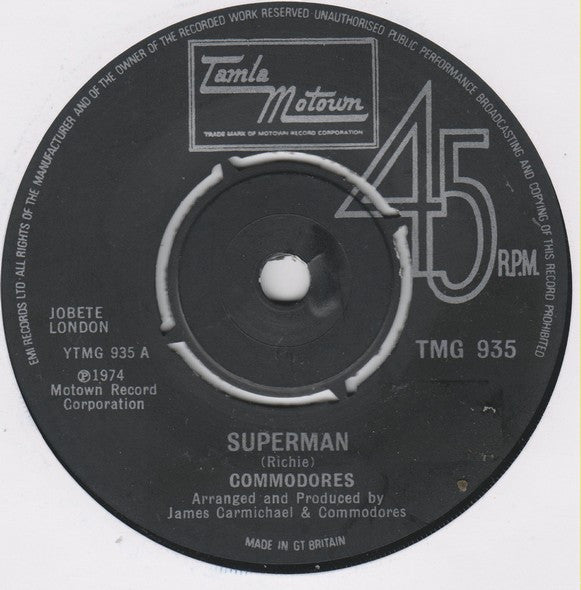 Commodores : Superman (7", Single)