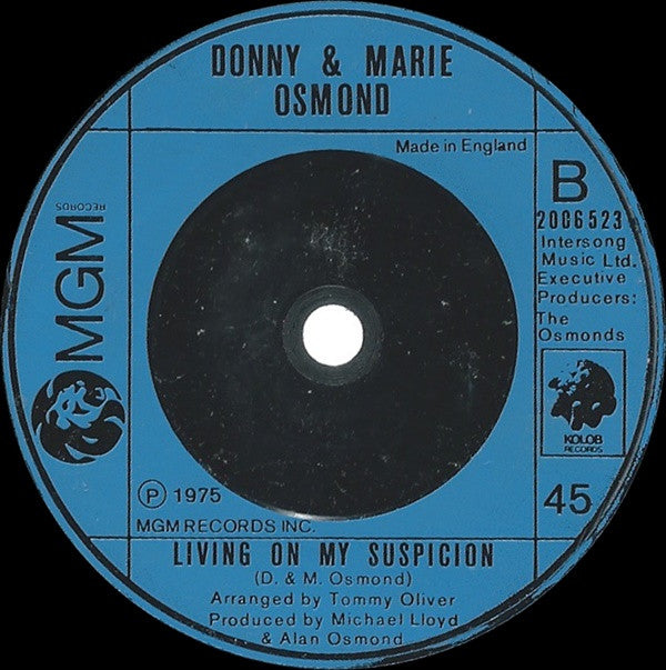 Donny & Marie Osmond : Make The World Go Away (7", Single)