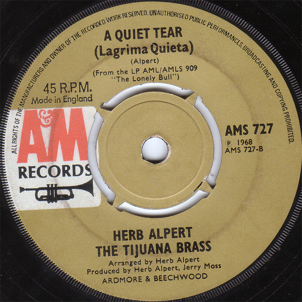 Herb Alpert : This Guy's In Love With You (7", Single, Pus)