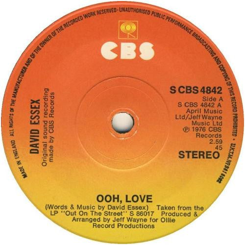 David Essex : Ooh, Love (7")