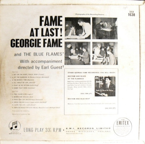 Georgie Fame : Fame At Last (LP, Album, Mono)