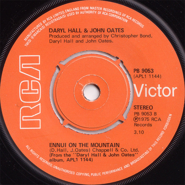 Daryl Hall & John Oates : Back Together Again (7", Single)