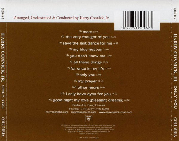 Harry Connick, Jr. : Only You (CD, Album)