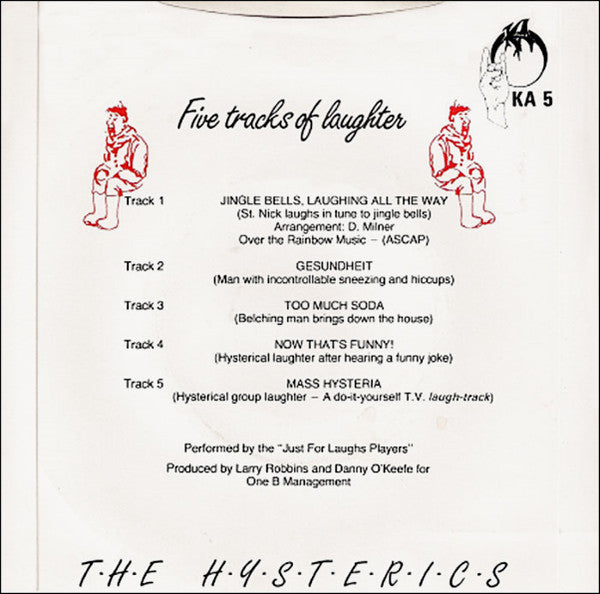 The Hysterics (5) : Five Tracks Of Laughter (7", EP, Orl)