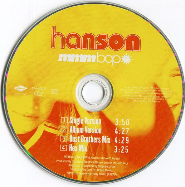 Hanson : Mmm Bop (CD, Single, PMD)