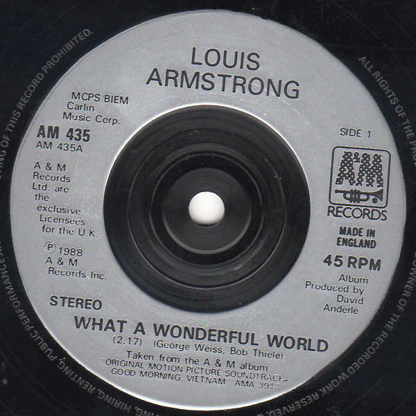 Louis Armstrong : What A Wonderful World (7")