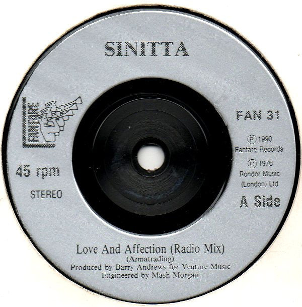 Sinitta : Love & Affection (7", Single)