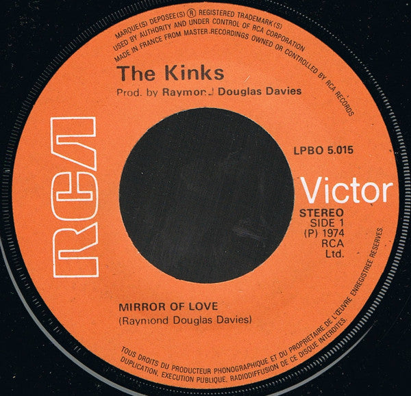 The Kinks : Mirror Of Love (7")