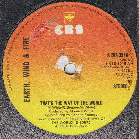 Earth, Wind & Fire : That's The Way Of The World (7", Single)