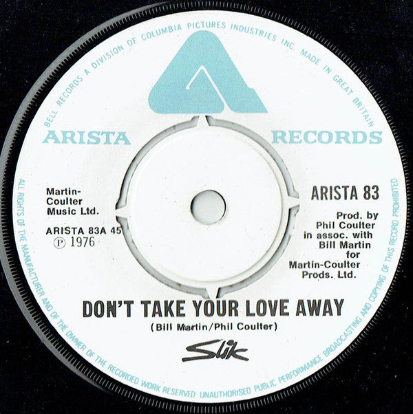 Slik : Don't Take Your Love Away (7")