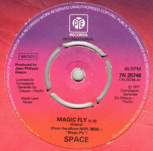 Space : Magic Fly (7", Single, Kno)