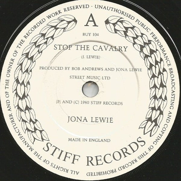Jona Lewie : Stop The Cavalry (7", Single)