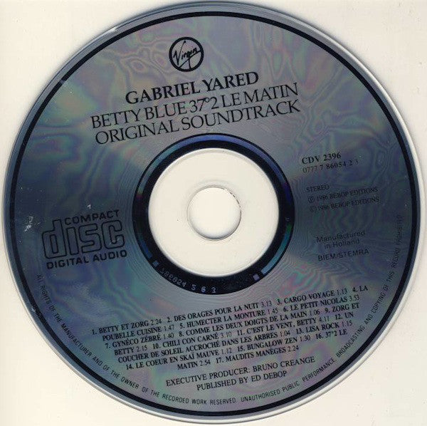 Gabriel Yared : Betty Blue (37°2 Le Matin) (CD)