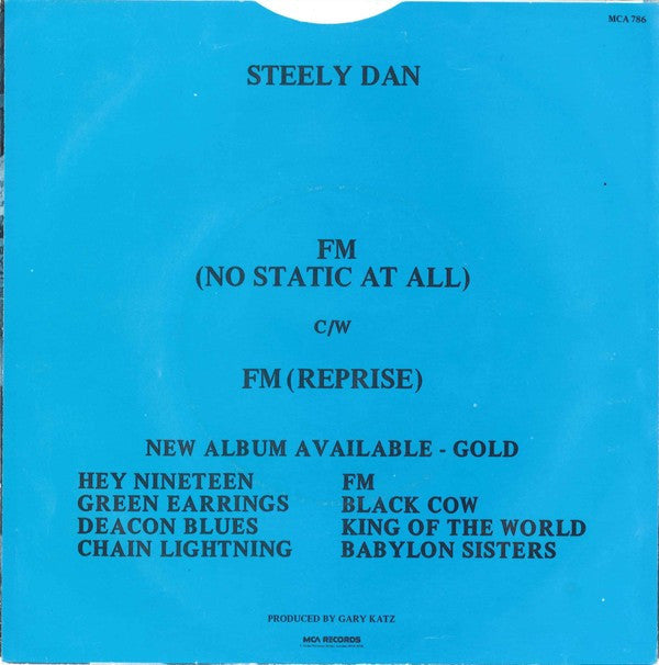 Steely Dan : FM (7", Single, RE)