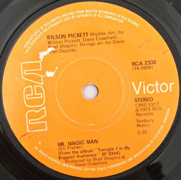 Wilson Pickett : Mr. Magic Man (7", Single)