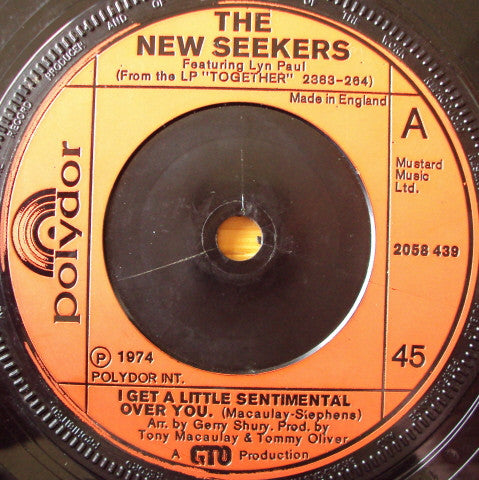 The New Seekers : I Get A Little Sentimental Over You (7")