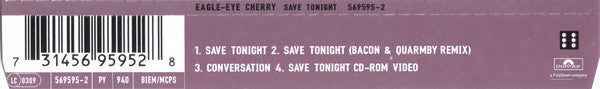 Eagle-Eye Cherry : Save Tonight (CD, Single, Enh)