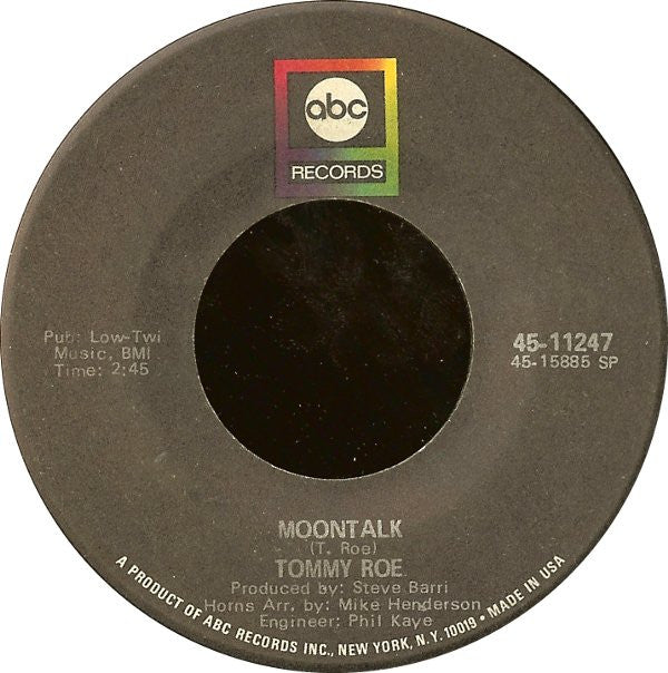 Tommy Roe : Jam Up Jelly Tight / Moontalk (7", SP )