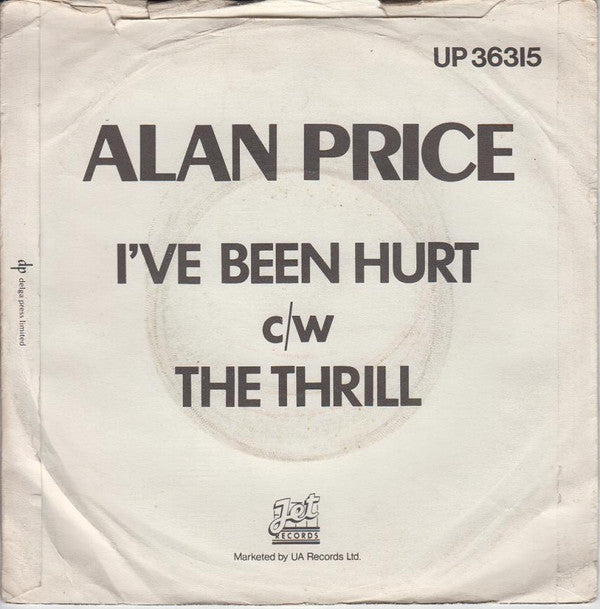 Alan Price : I've Been Hurt (7", Single)