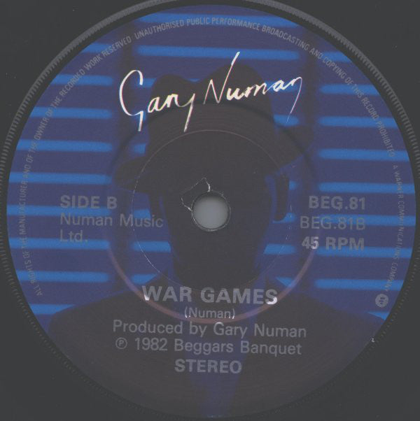 Gary Numan : White Boys And Heroes (7", Single)