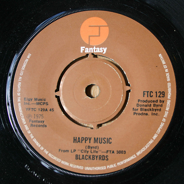 The Blackbyrds : Happy Music (7", Single)