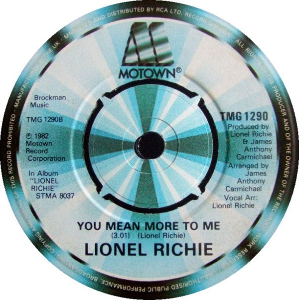 Lionel Richie : You Are (7")